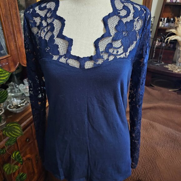Ambiance Women's Lace Blouse - Picture 6 of 10